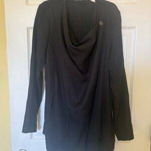 Blank NYC Black Open Draped Front Jacket
